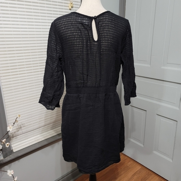 ✨ ASOS Women's Window Pane Mini Dress Black - Picture 5 of 5